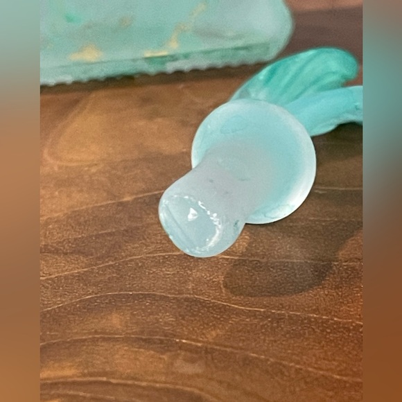 Creazioni Silvestri Arte Murano Crystal Made in Italy Green Hold Perfume Bottle - Picture 2 of 8